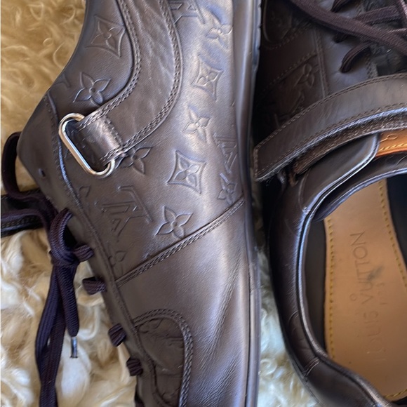 Authentic LV Embossed Leather Sneakers - Picture 4 of 6